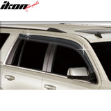 2015-2020 Chevrolet Tahoe Tape-On Dark Smoke 4PCS Window Visors ABS