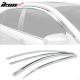2013-2017 Honda Accord Sedan Chrome ABS Window Visors Tape On 4PCS