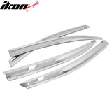 2012-2015 Honda Civic 4DR Window Visor ABS Chrome Sun Rain Guard 4PC
