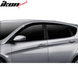2012-2017 Hyundai Accent 5Dr Dark Smoke ABS Window Visors Tape On 4PCS