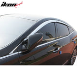 2012-2017 Hyundai Azera Chrome ABS Window Visor Tape On Deflector 6PCS