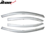 2006-2010 Hyundai Sonata Tape-On Chrome 4PCS Window Visors Guards ABS