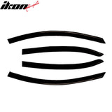 2006-2010 Hyundai Sonata Tape-On Dark Smoke 4PCS Window Visors ABS