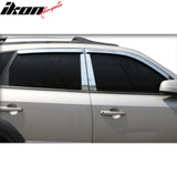 2005-2009 Hyundai Tucson Tape-On Chrome 4PCS Window Visors Guards ABS