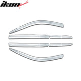 2007-2017 Jeep Compass Window Visor ABS Chrome Sun Rain Guard 6PC Vent