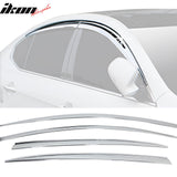 2014-2016 Kia Cadenza Chrome ABS Window Visors Tape On Deflectors 4PCS