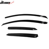 2009-2013 Kia Forte Hatchback Window Visors Vent Wind Rain Sun Guards Deflectors ABS Plastic Smoke/Tinted 4PCS