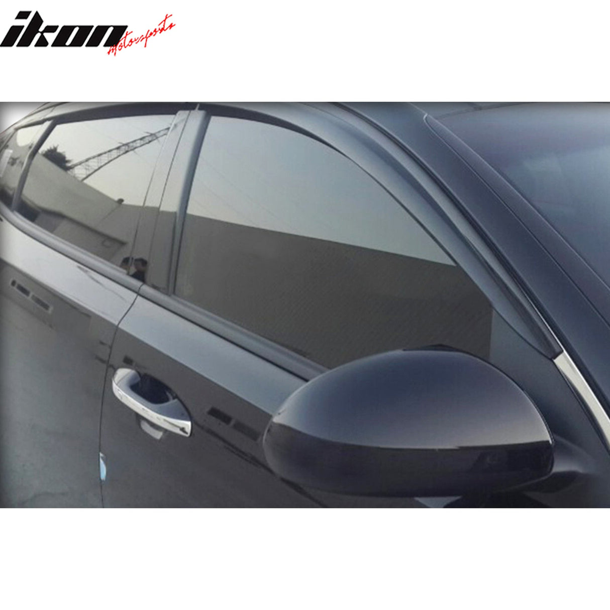 2016-2020 Kia Optima Window Visor ABS Dark Smoke Sun Rain Guard 6PC
