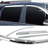 2011-2015 Kia Sorento Chrome Window Visors Rain Sun Guard ABS 4PCS