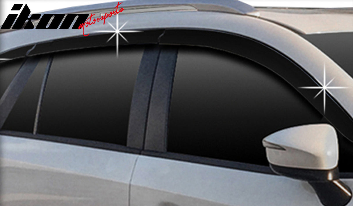 2013-2016 Mazda CX-5 Window Visor ABS Dark Smoke Sun Rain Guard 6PC