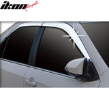 2012-2014 Toyota Camry Chrome ABS Window Visors Tape On Deflectors 4PC