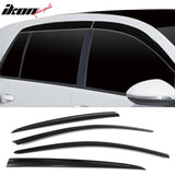 2015-2021 Volkswagen Golf MK7 Dark Smoke Window Visors Rain Guard ABS