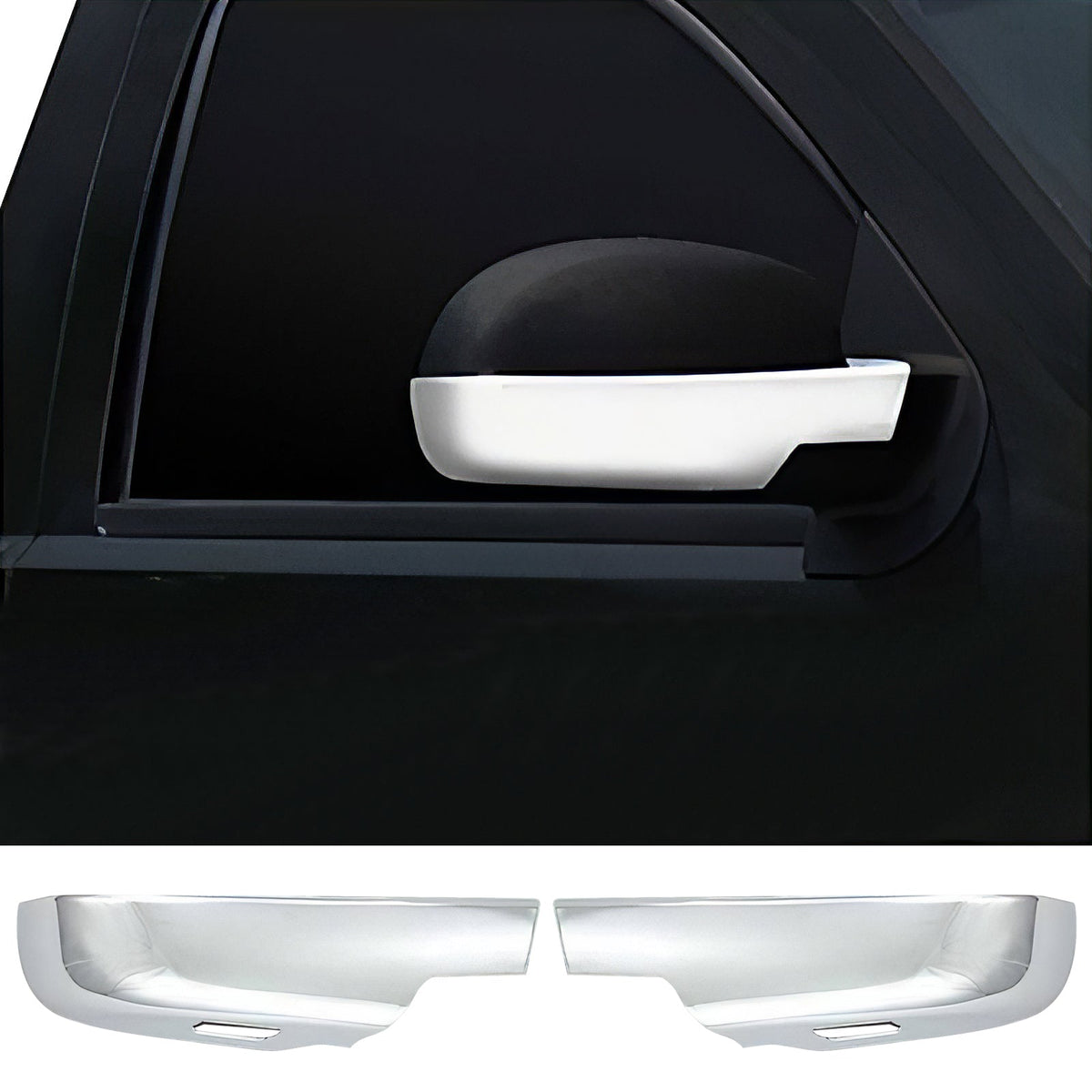 2007-2014 Cadillac Escalade Mirror Cover W/Puddle Light Cut Out Chrome