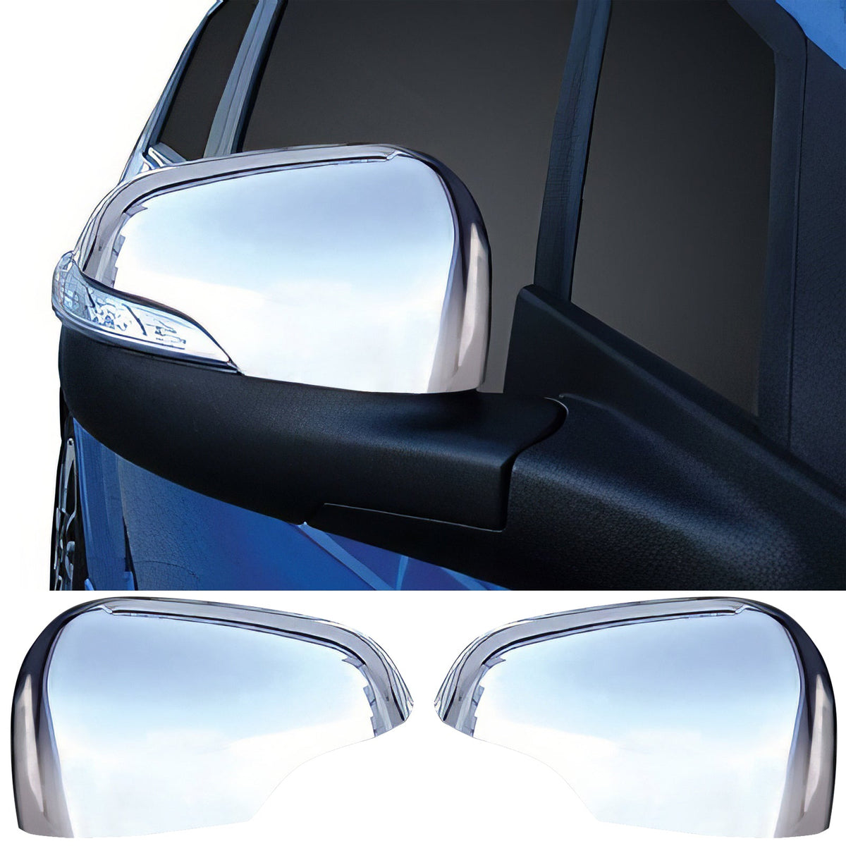 2013-2015 Chevrolet Spark Side Mirror Cover W/ Light Cut Out Chrome