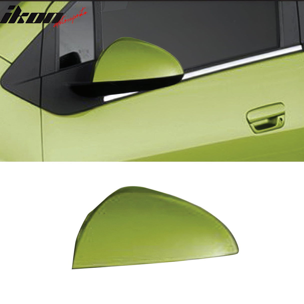 2013-2015 Chevy Spark Rear View Mirror Covers Overlay Chrome ABS Pair