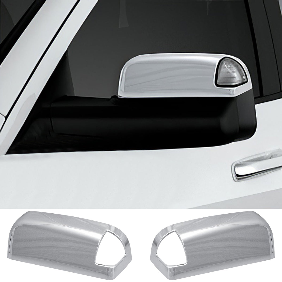 2009-2015 Dodge Ram Mirror Cover W/Turn Signal Light Cut Out Chrome