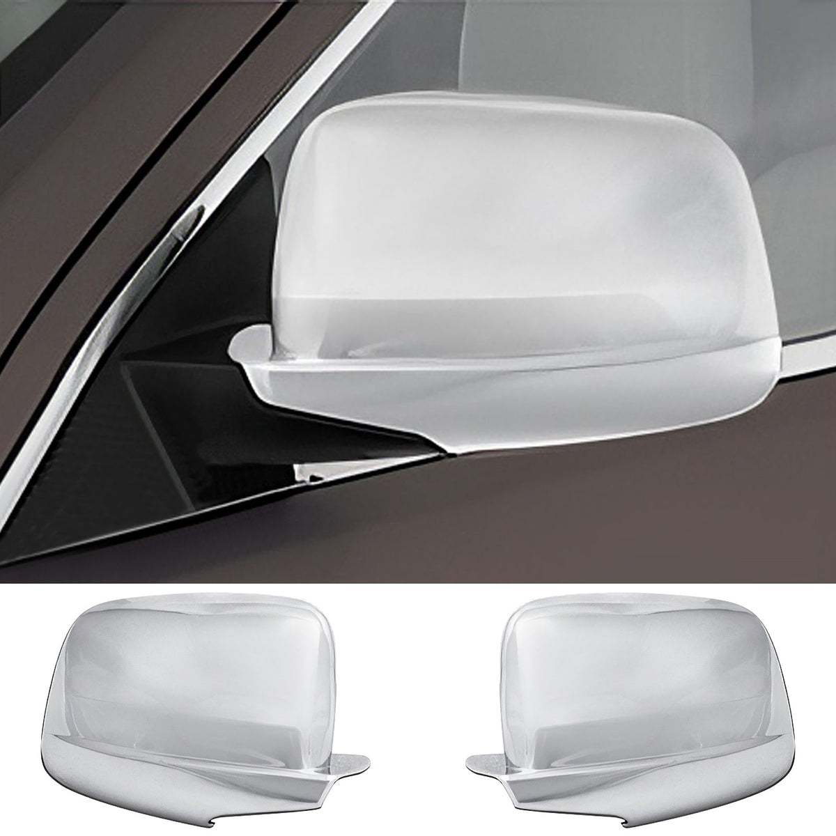 Side Mirror Cover Cap for Jeep Grand Cherokee 2011-2015 2PCS Chrome ABS