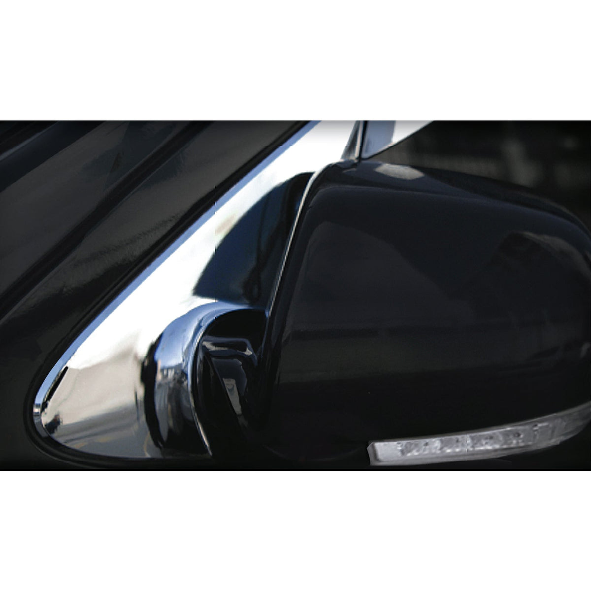 2007-2012 Hyundai Santa Fe Chrome Side Rearview Mirror Cover Cap ABS
