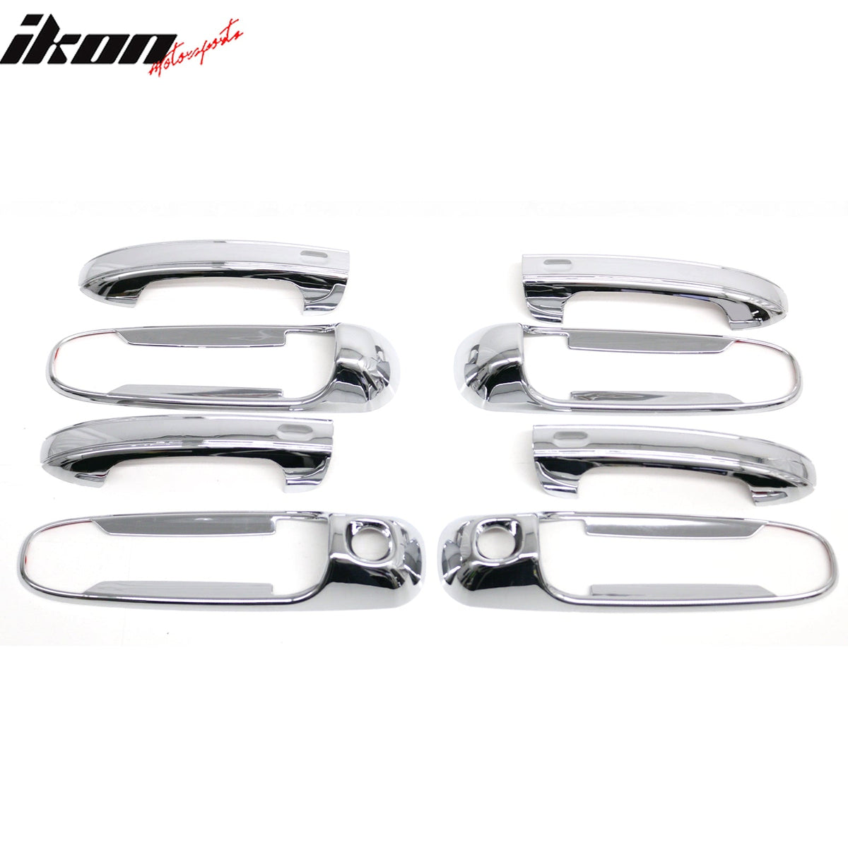 1999-2010 Dakota Ram Durango Liberty Raider Door Handle Covers Chrome W/ 2-Keyhole ABS
