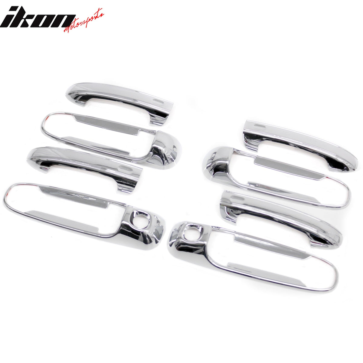 1999-2010 Dakota Ram Durango Liberty Raider Door Handle Covers Chrome W/ 2-Keyhole ABS