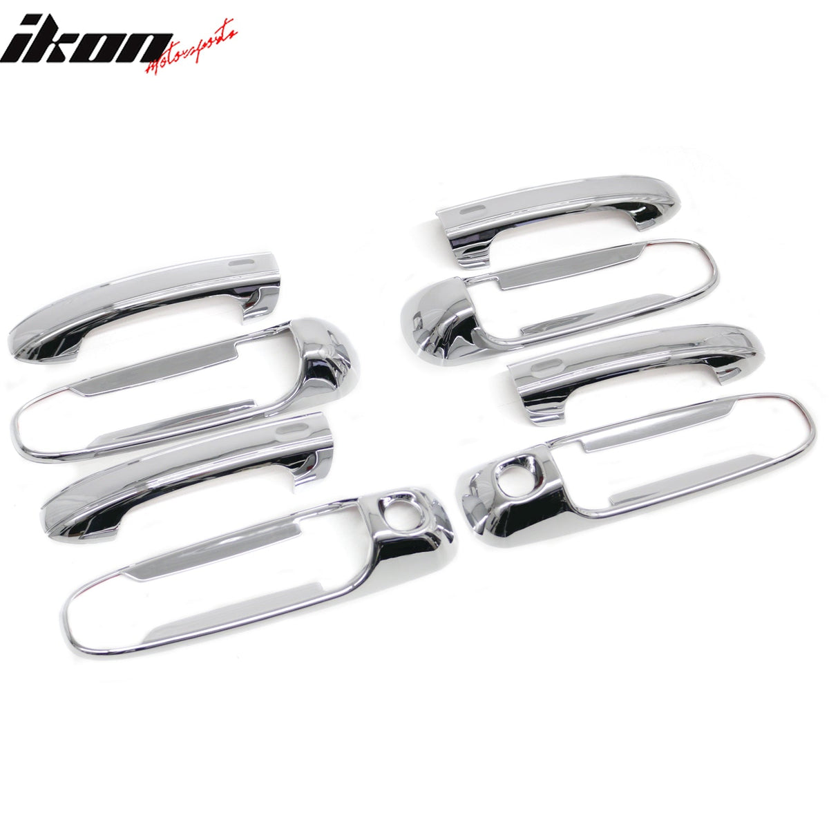 1999-2010 Dakota Ram Durango Liberty Raider Door Handle Covers Chrome W/ 2-Keyhole ABS