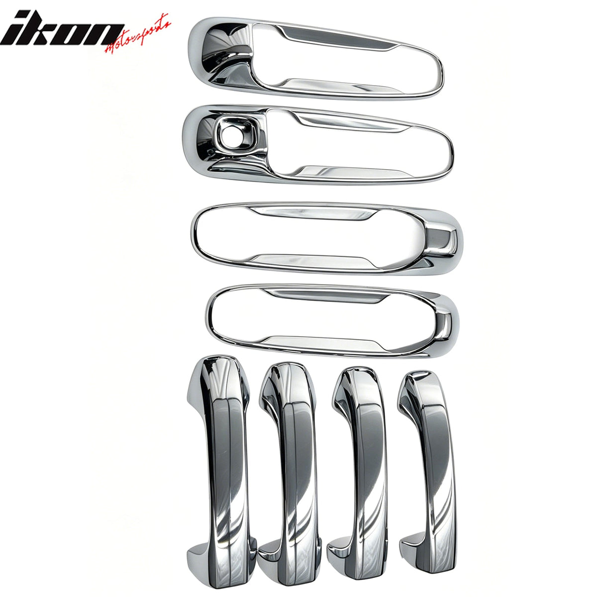 1999-2010 Dakota Ram Durango Liberty Door Handle Covers Chrome W/ 1-Keyhole Stainless Steel
