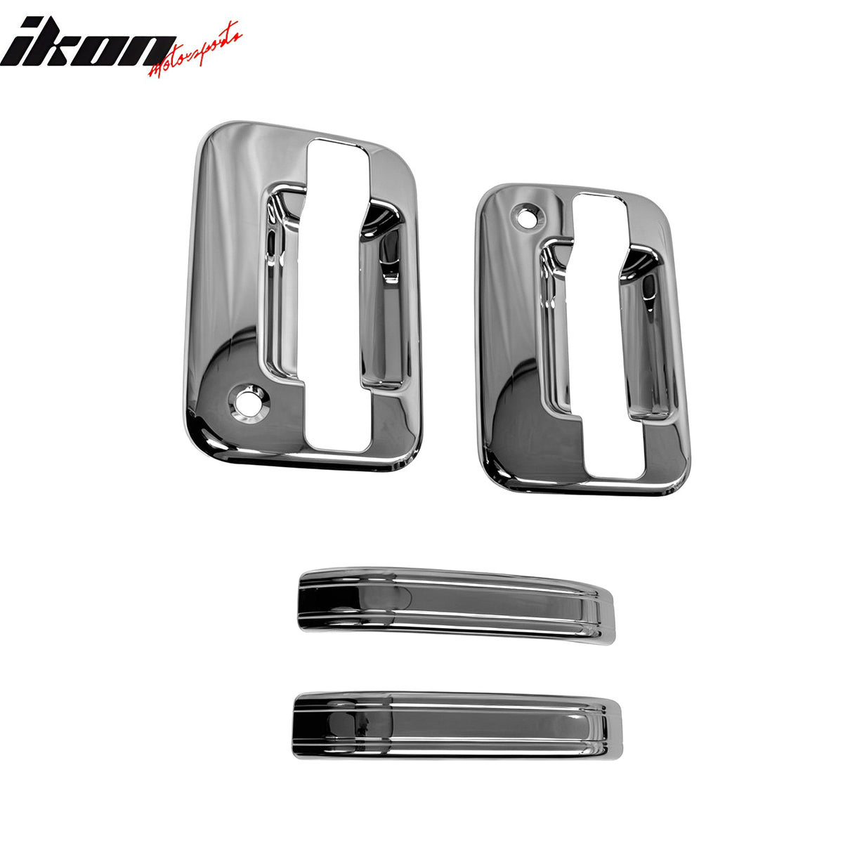 2004-2014 Ford F-150 2-Door Chrome Door Handle Covers w/ 2 Key Holes w/o KeyPad Cut Out