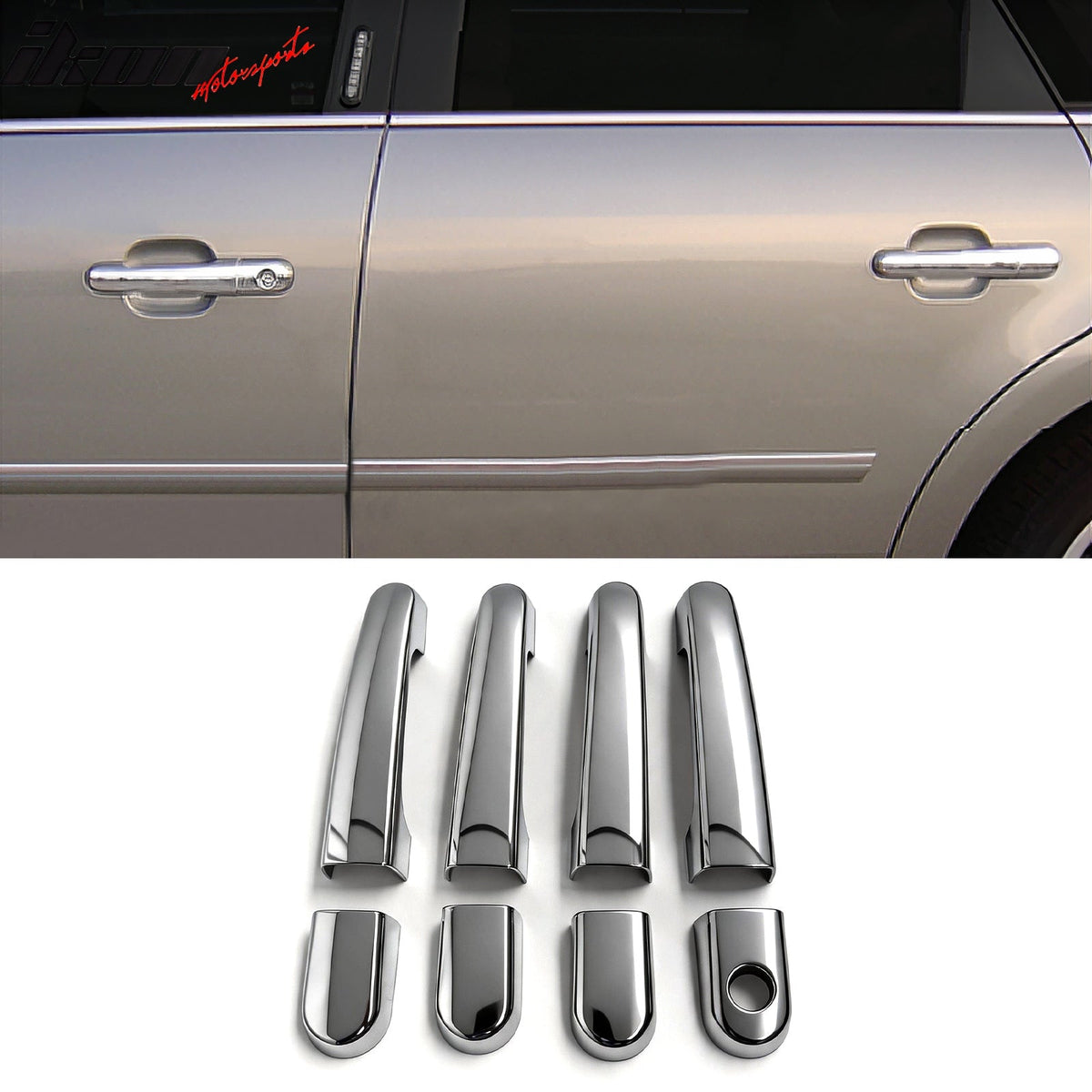 2005-2007 Five-Hundred Montego Chrome Door Handle Cover 1-Keyhole ABS
