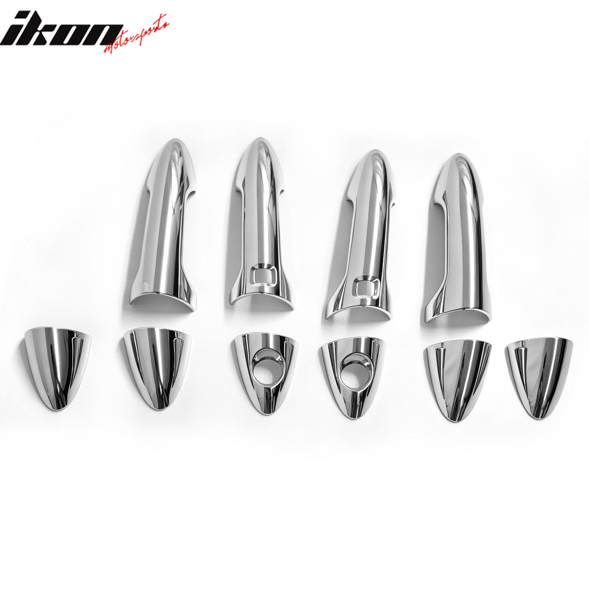2012-2017 Hyundai Accent Chrome Door Handle Covers w/ 1 or 2 Key Holes & 2 Smart Keys