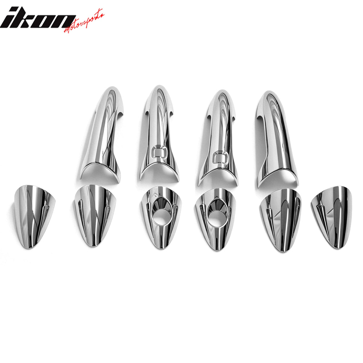 2012-2017 Hyundai Accent Chrome Door Handle Covers w/ 1 or 2 Key Holes & 2 Smart Keys