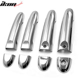 2009-2014 Nissan Cube Chrome ABS Door Handle Cover w/ 1 Key Hole& 2-Smart Key Cut Out