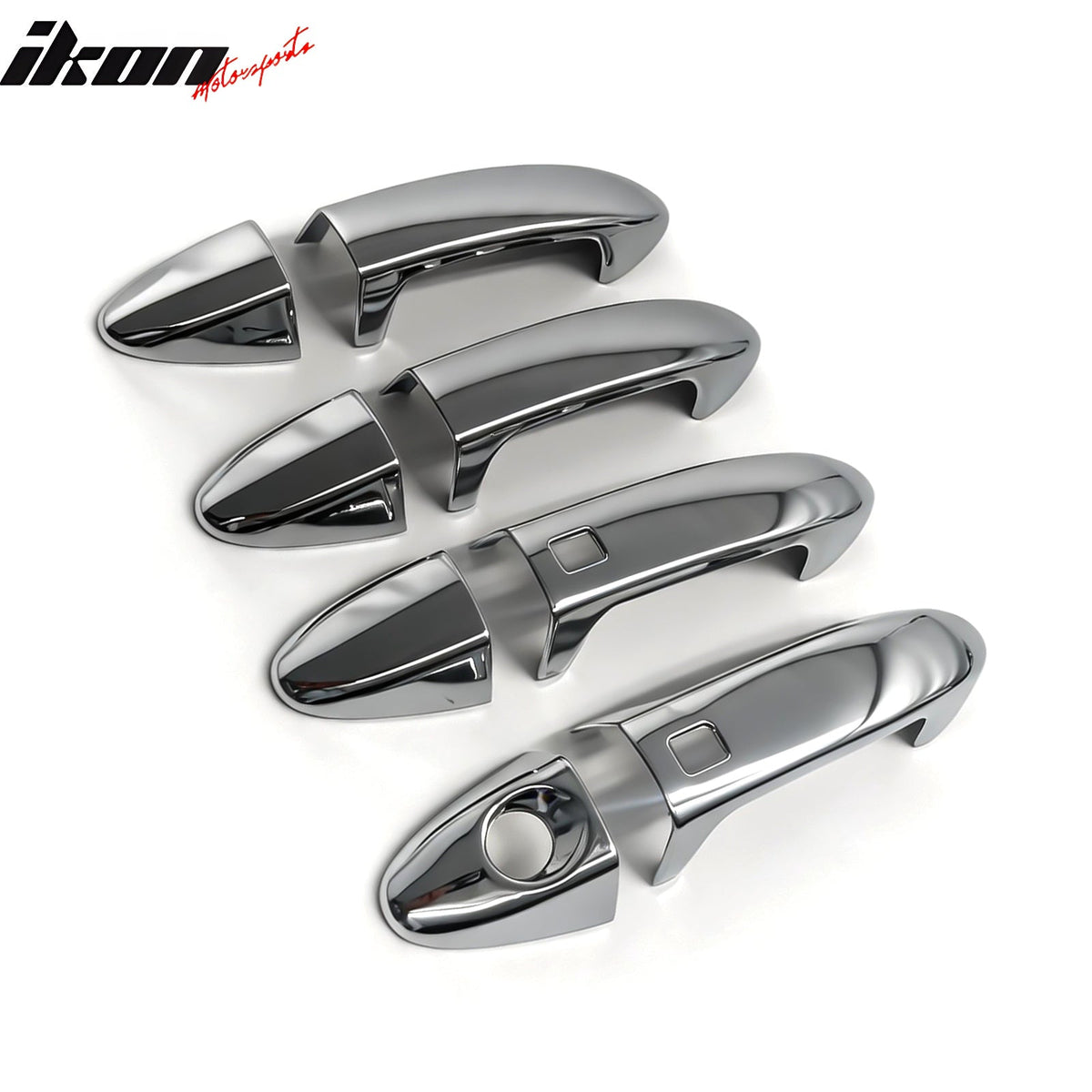 2011-2016 Ford Fiesta Chrome ABS Door Handle Covers w/ 1 Key Hole& 2 Smart Keys