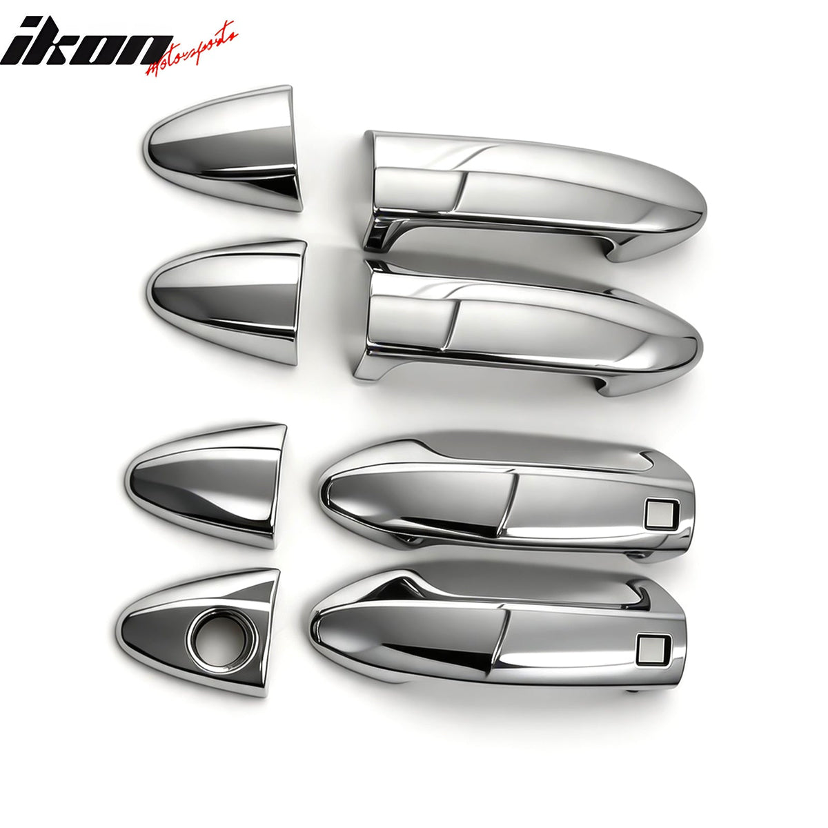 2011-2016 Ford Fiesta Chrome ABS Door Handle Covers w/ 1 Key Hole& 2 Smart Keys