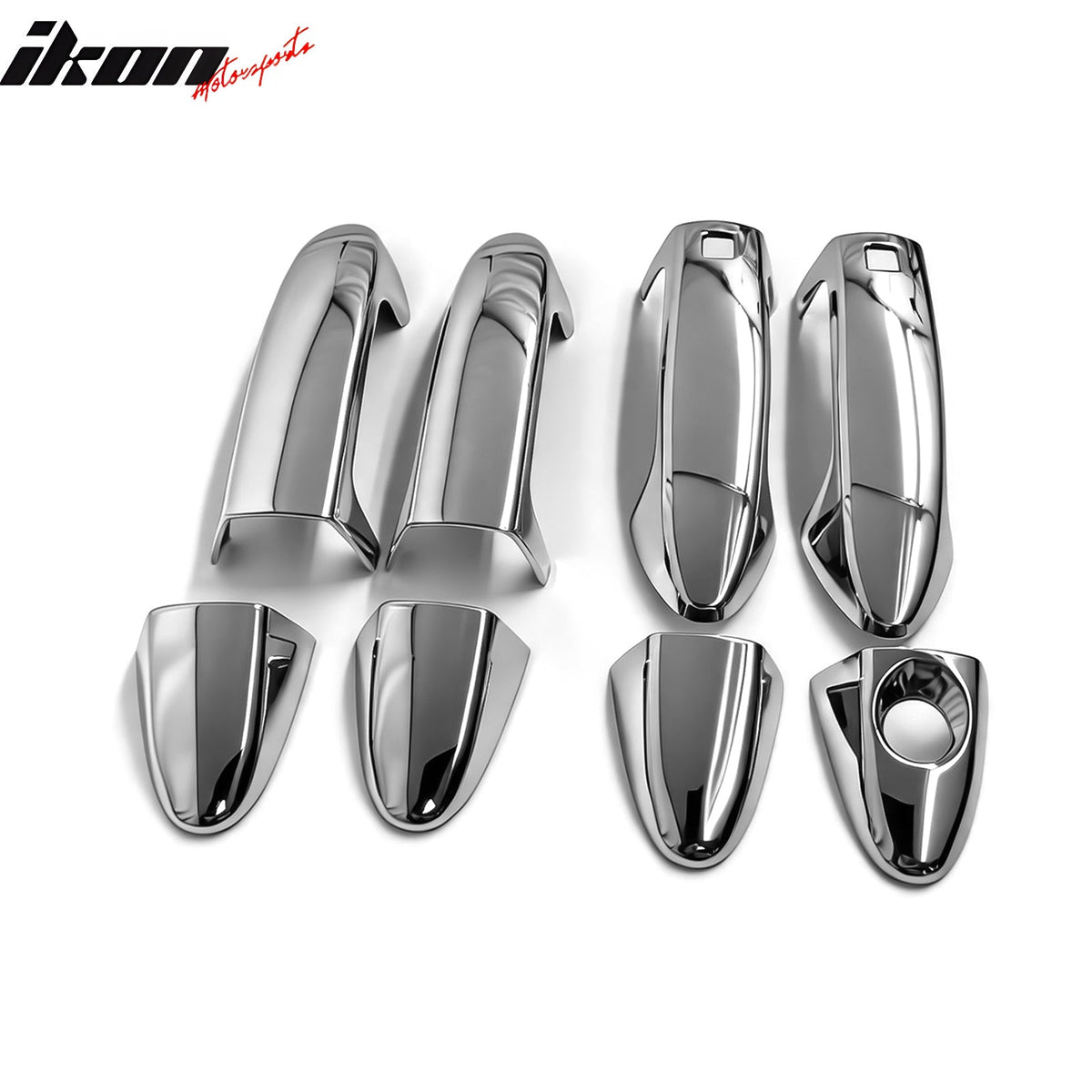 2011-2016 Ford Fiesta Chrome ABS Door Handle Covers w/ 1 Key Hole& 2 Smart Keys