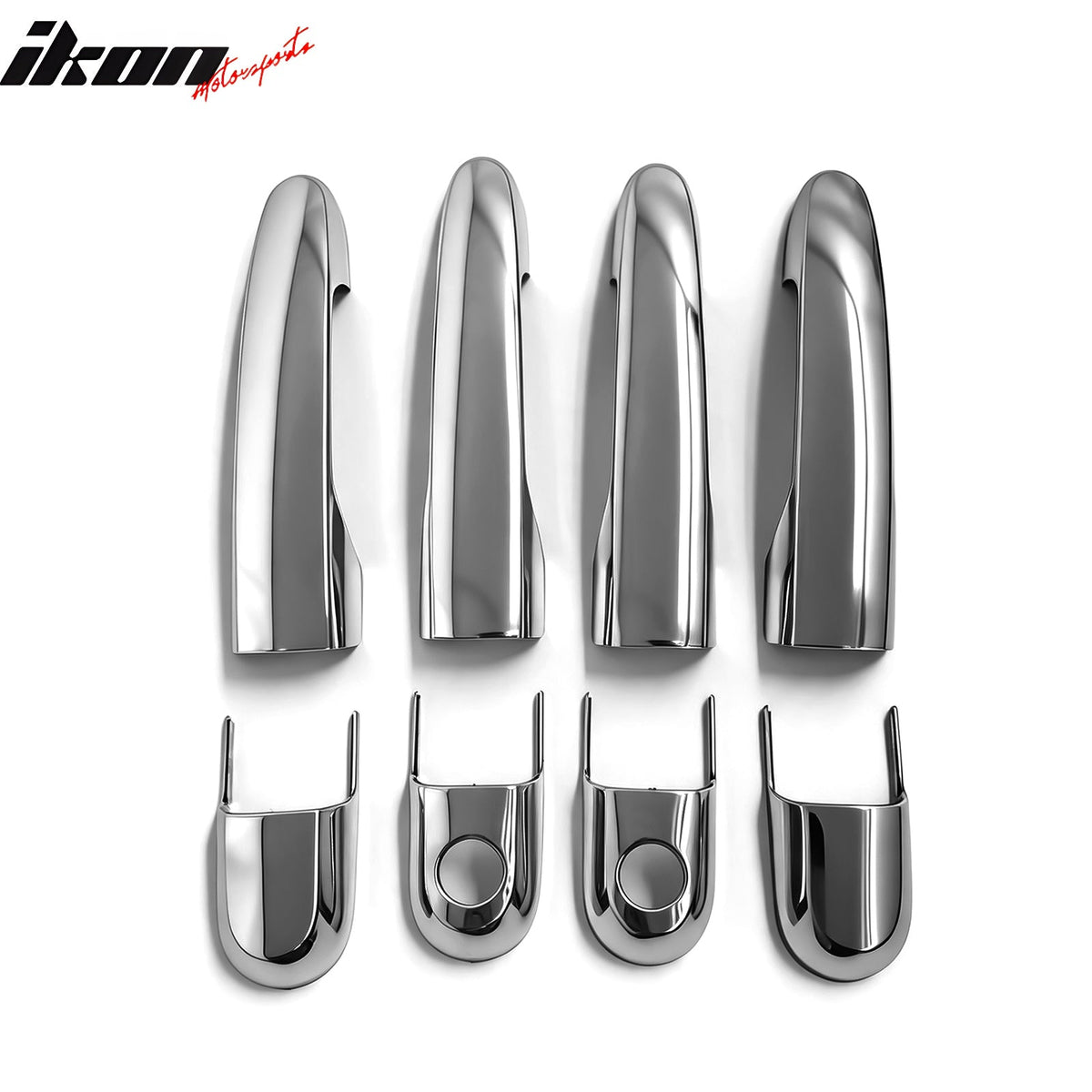 2005-2009 Hyundai Tucson Chrome ABS Door Handle Covers Cap Trims w/ 1 Key Hole
