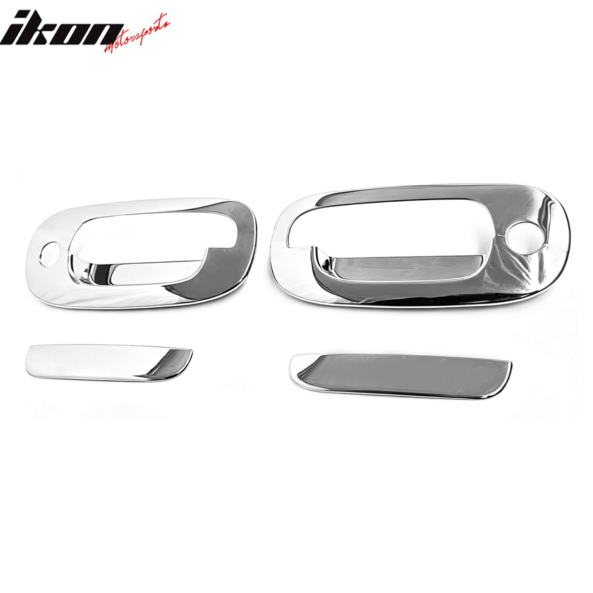 1997-2004 Dodge Dakota Pickup Chrome ABS Door Handle Cover Cap with 2 Key Holes