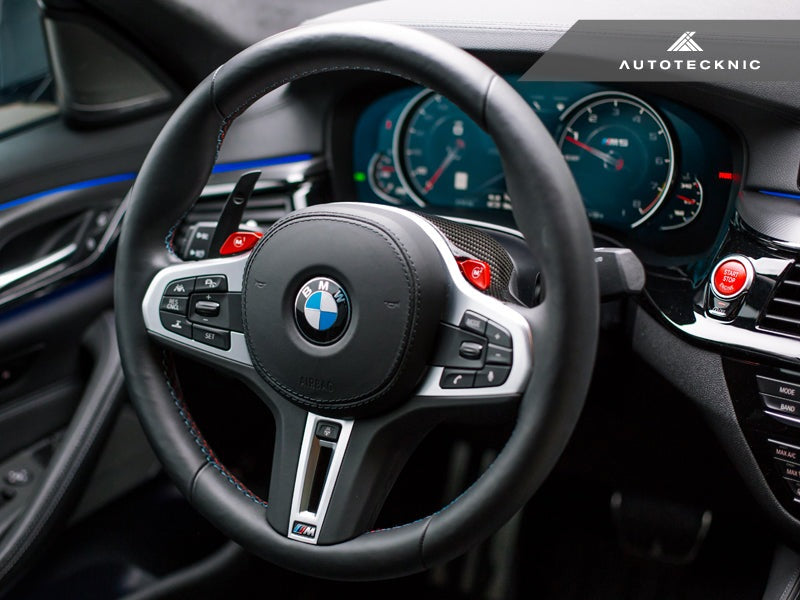 AutoTecknic Replacement Carbon Steering Wheel Top Cover - F91/ F92/ F93 M8