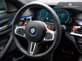 AutoTecknic Replacement Carbon Steering Wheel Top Cover - F91/ F92/ F93 M8