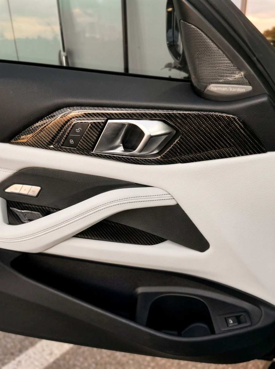 BMW 4 Series G82 G22 Carbon Fiber Interior Door Trim Set (2021+)