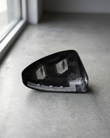 2019–2023 Audi R8 V10 Coupe Mirror Covers – Prepreg Dry Carbon Fiber