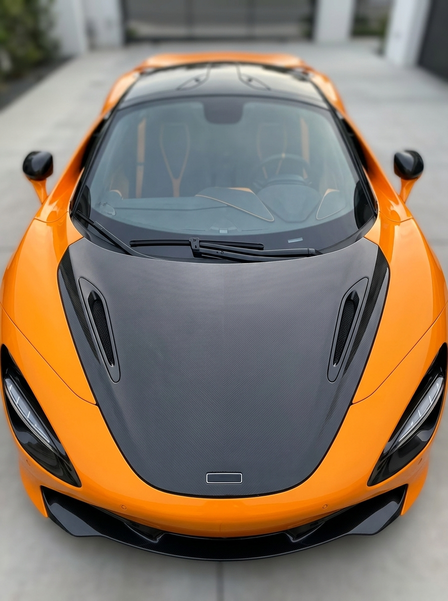 McLaren 720S Dry Carbon Fiber Engine Hood Bonnet Bolt-On