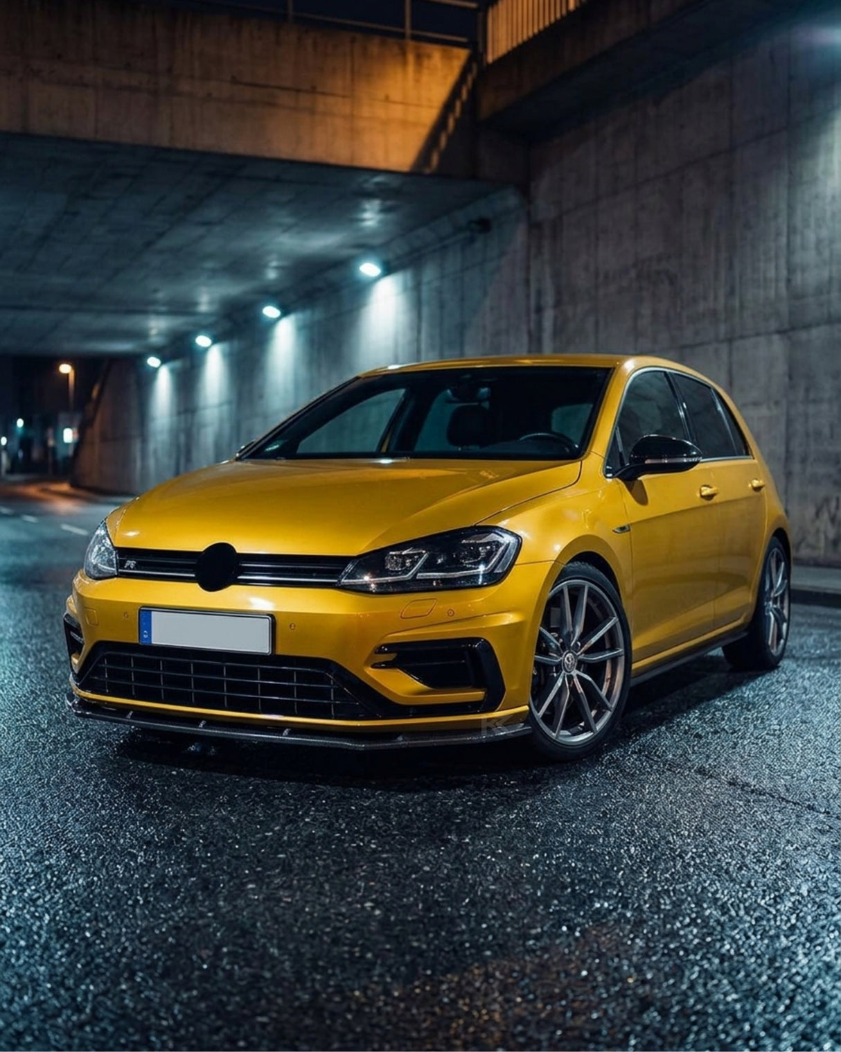 2018–2019 Volkswagen Golf R / R-Line MK7.5 A Style Front Spoiler Lip – Carbon Fiber