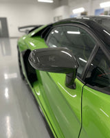 2011–2022 Lamborghini Aventador Mirror Covers – Dry Carbon Fiber