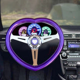 JDM Chrome Bracket Heart Shaped Steering Wheel