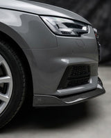 2017–2018 Audi A4 S-Line / S4 B9 Sedan 3-Piece Front Lip Kit – Carbon Fiber
