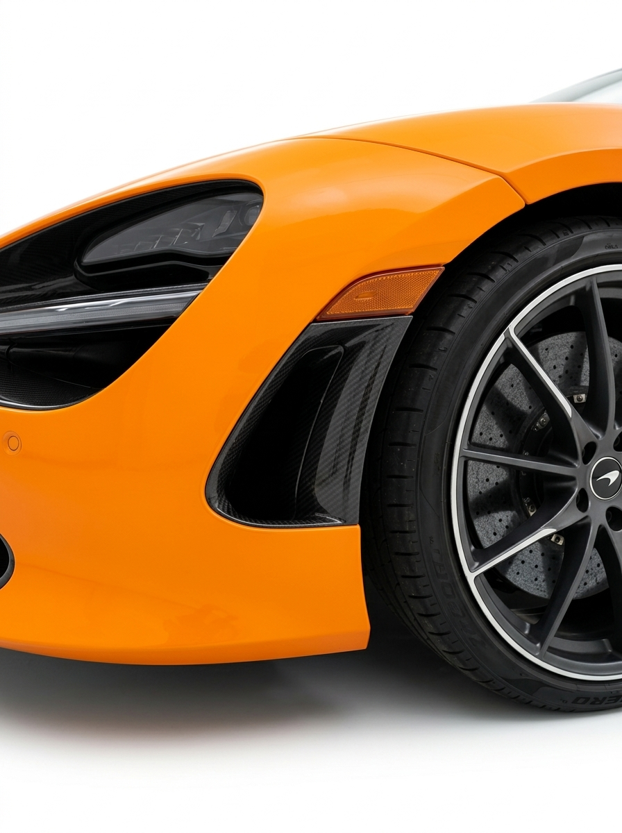 McLaren 720S Spider Dry Carbon Fiber Front Bumper Side Vents OEM Style 2017 - 2019 Pair