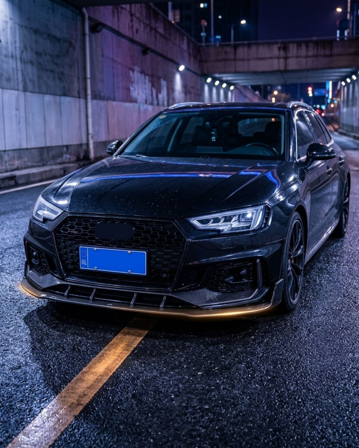 2019 Audi RS4 B9 Front Center Lip Splitter – Pre-Preg Dry Carbon Fiber