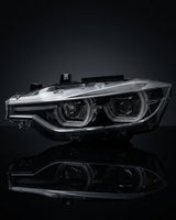 BMW 3 Series F30 LED Headlight Assembly with Triple-Color DRL (Amber / White / Yellow) & High / Low Beam 2012 - 2018