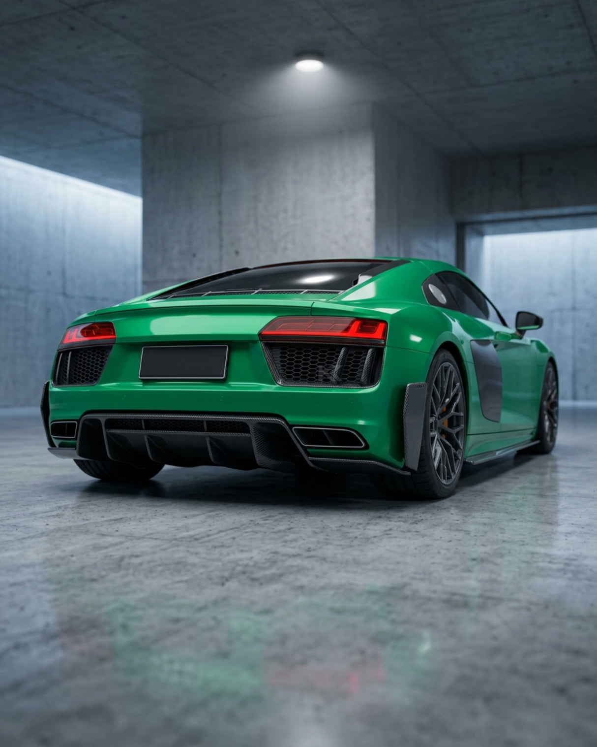 2016–2019 Audi R8 V10 / V10 Plus Coupe 4S Gen 2 Rear Bumper Blades – Carbon Fiber