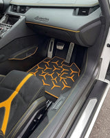 2011–2022 Lamborghini Aventador SVJ Style Floor Mats – Dry Carbon Fiber & Alcantara